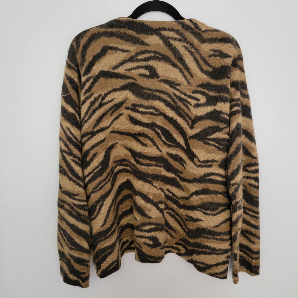 Zadig & Voltaire Tan and Black Tiger-Print Crewneck Sweater - Picture 7 of 10